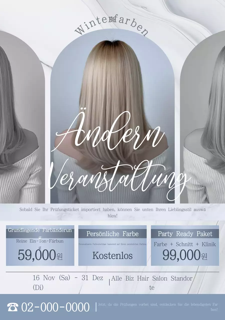 Graues modernes Frisuren-Event