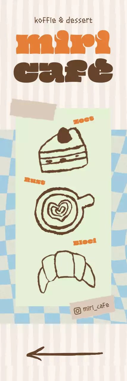 Beige Vintage Dessert Menu Promotie