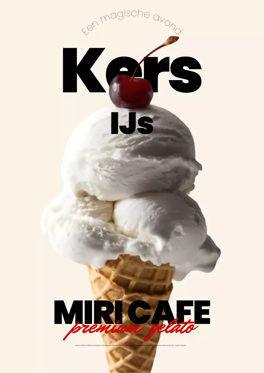 Blauwe moderne ijsreclame