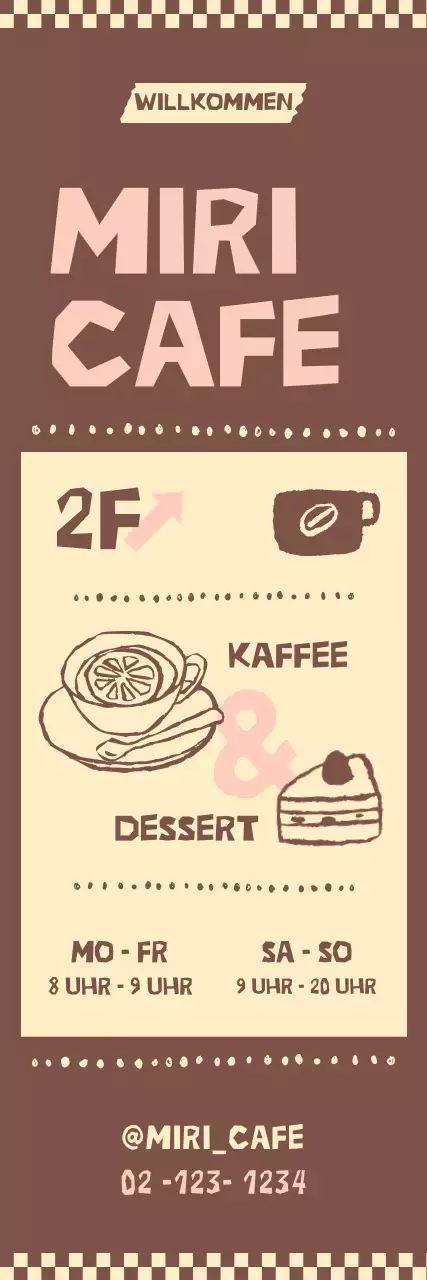 Brown Vintage Café-Führer