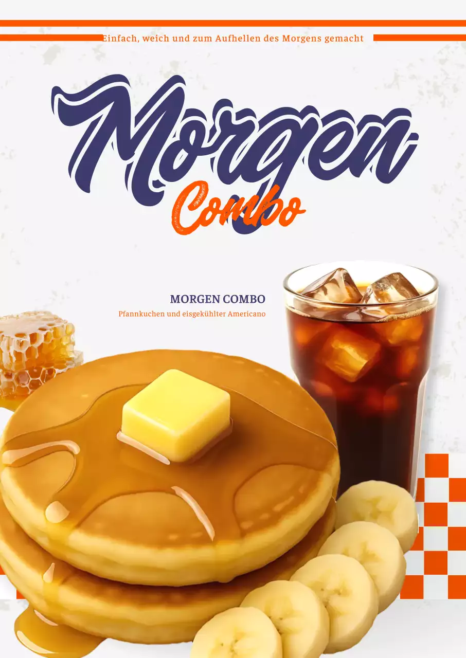 Orange Pop Frühstücksmenü-Aktion