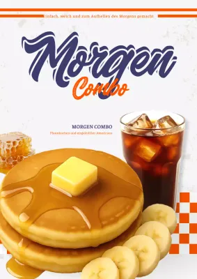 Orange Pop Frühstücksmenü-Aktion