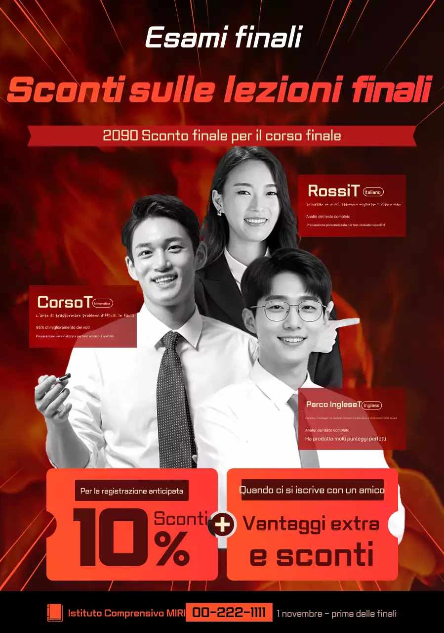 Pubblicità educativa evidenziata in rosso