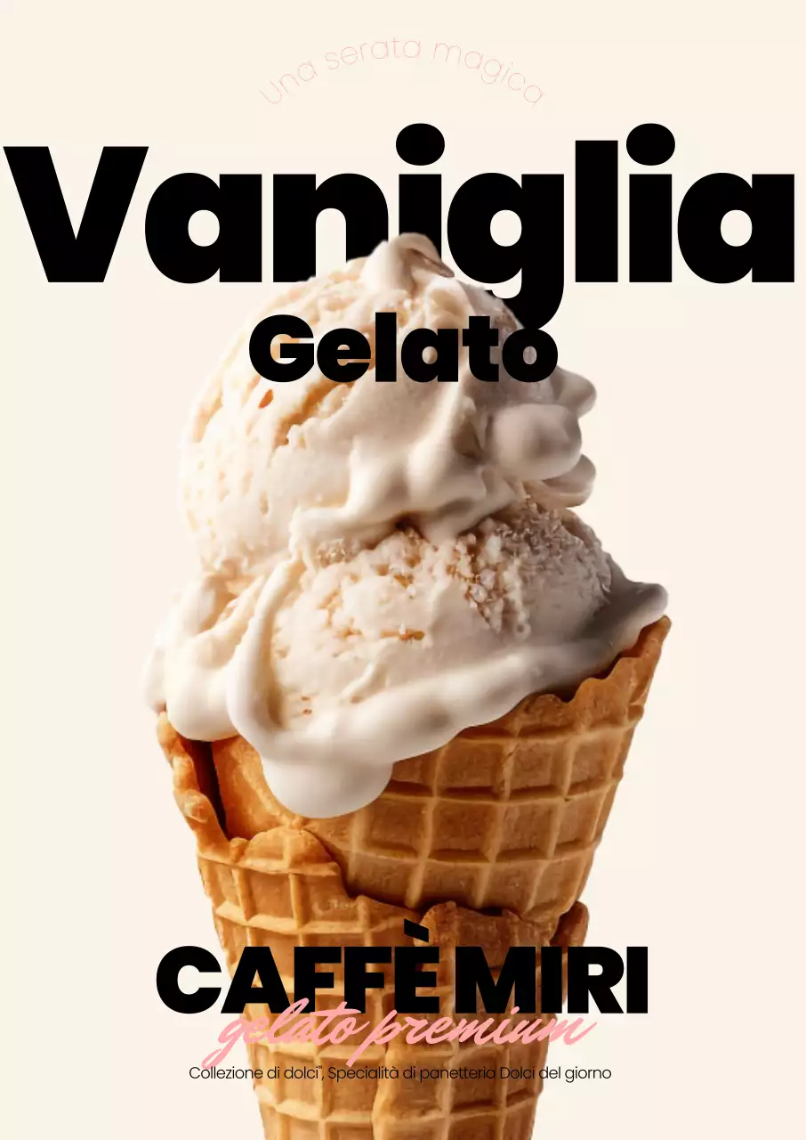 Pubblicità del gelato moderno blu