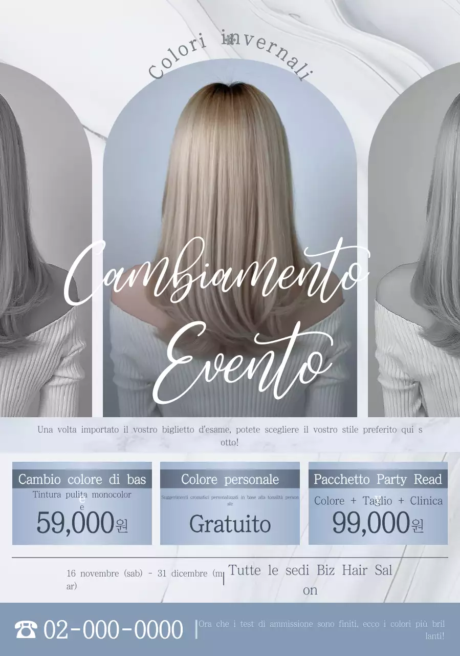 Evento di acconciatura moderna grigia