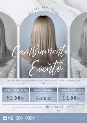 Evento di acconciatura moderna grigia