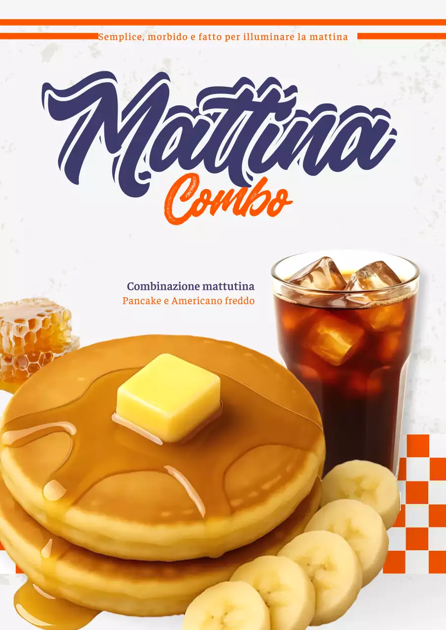 Promozione del menu colazione Orange Pop