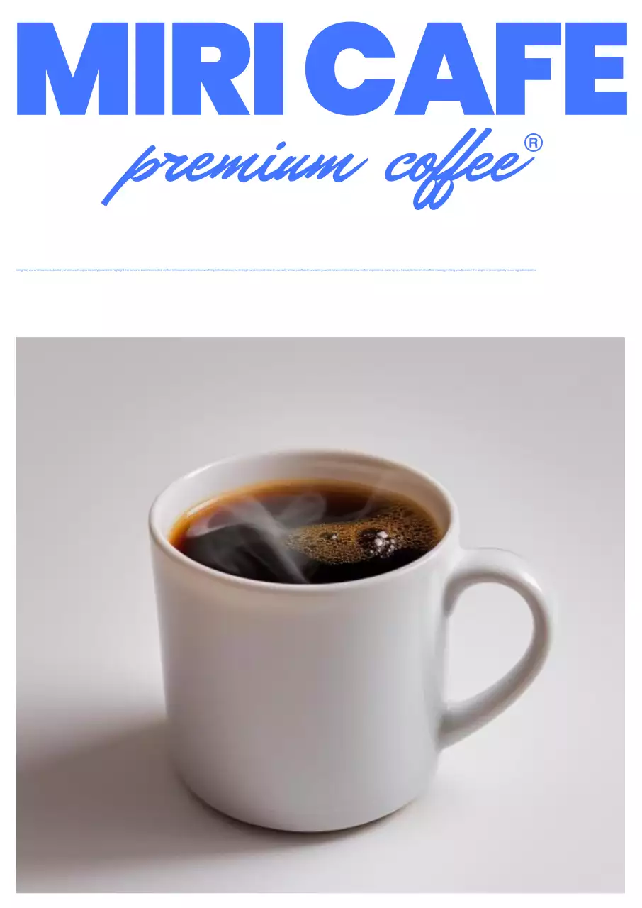 Blue Modern Coffee Advertisement