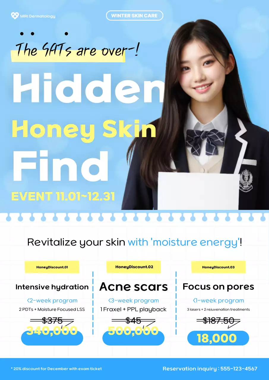 Sky Blue Modern Skincare Promotion