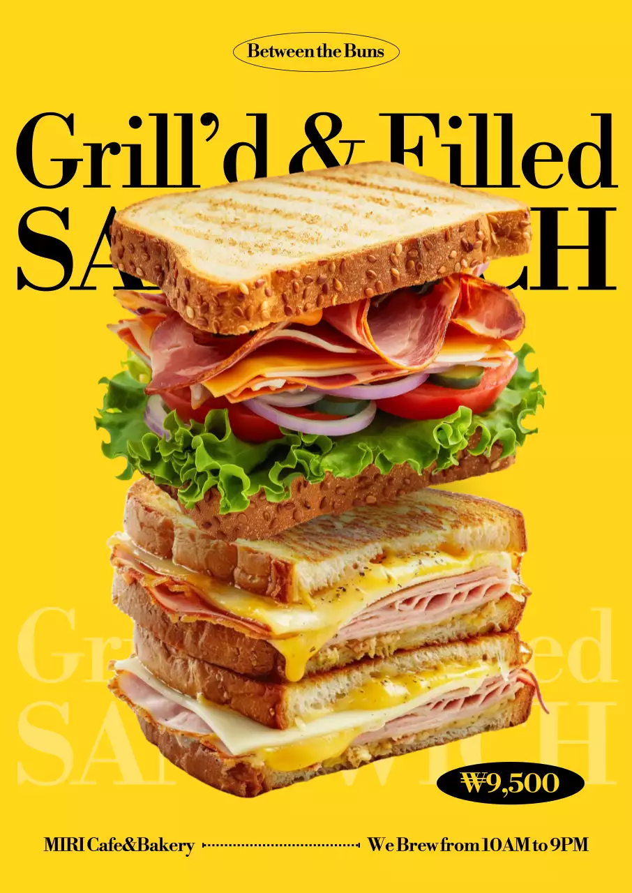 Yellow Pop Sandwich Ad