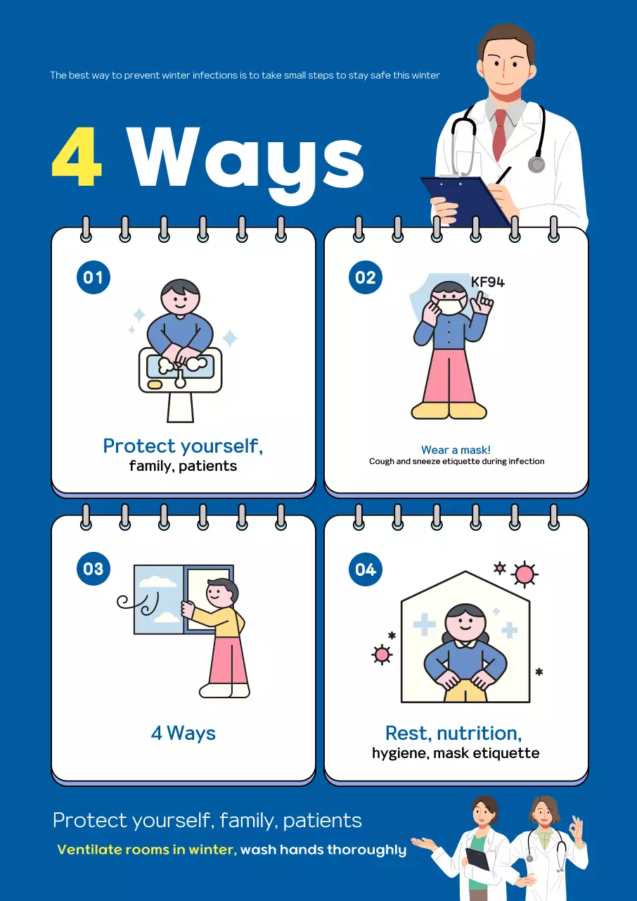 Blue Simple Health Prevention Tips