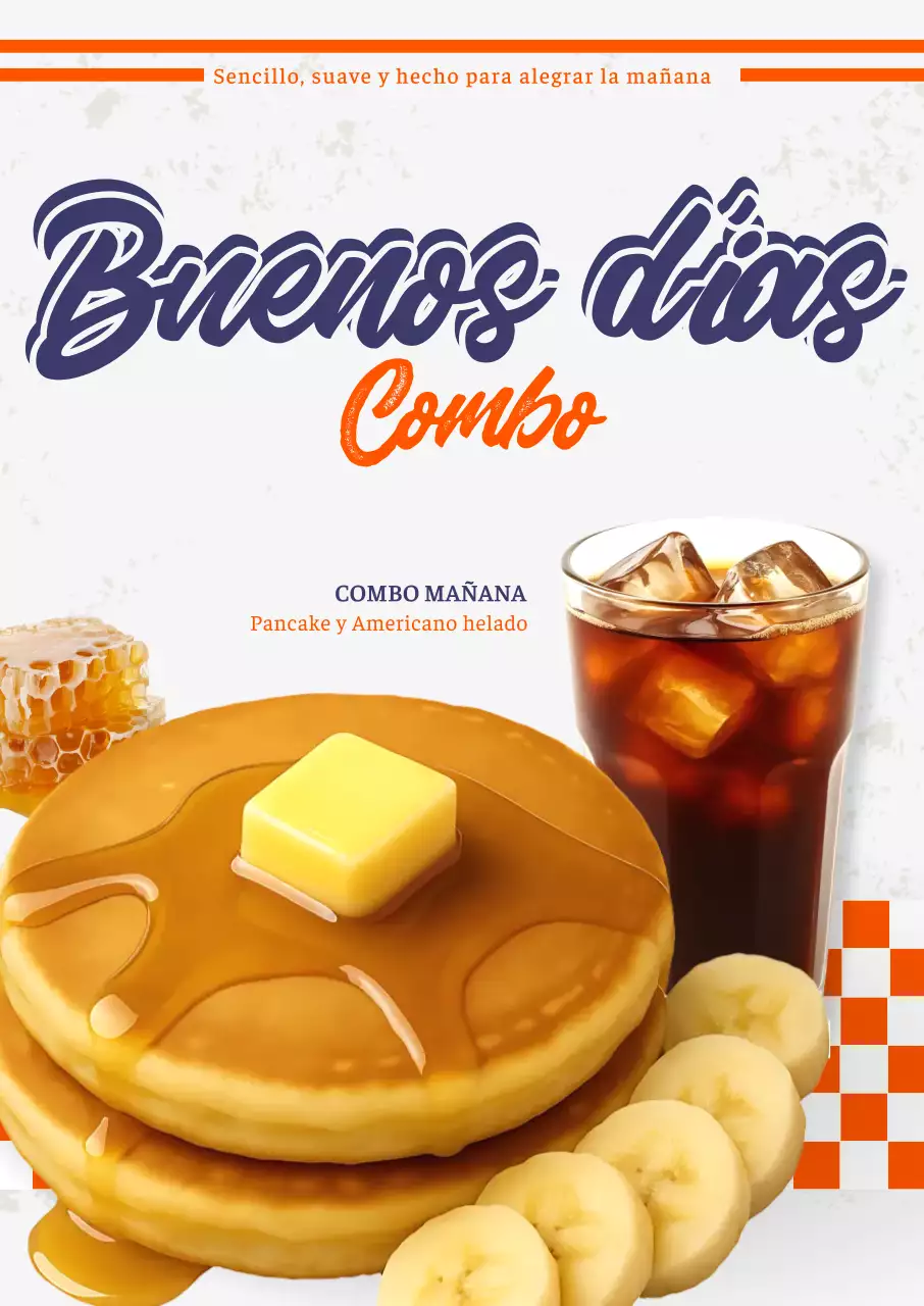 Promoción del menú de desayuno Orange Pop