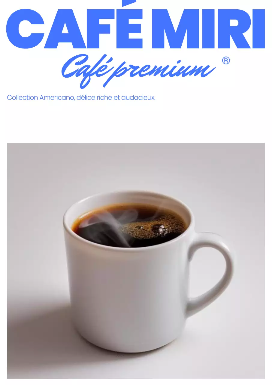 Publicité pour Blue Modern Coffee