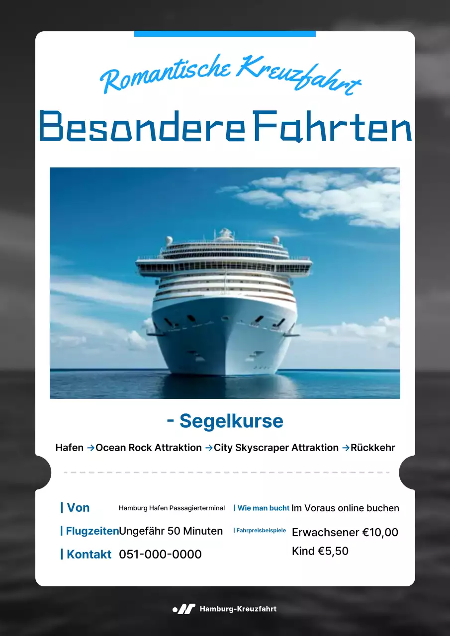 Blaue moderne Reisewerbung