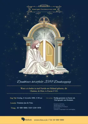 Navy Classic Kerstdienstgids