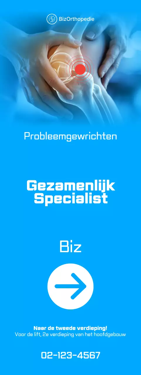 Blauwe moderne medische advertentie