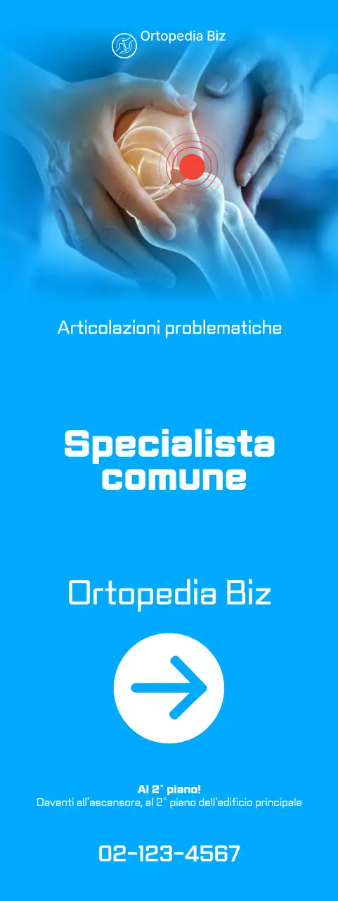 Pubblicità medica moderna blu