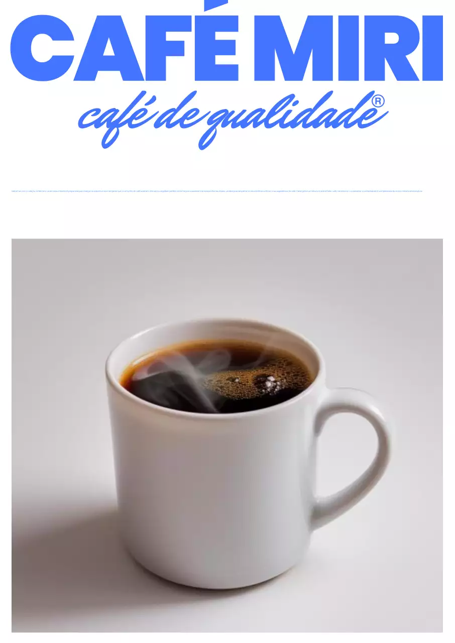 Anúncio de café moderno azul