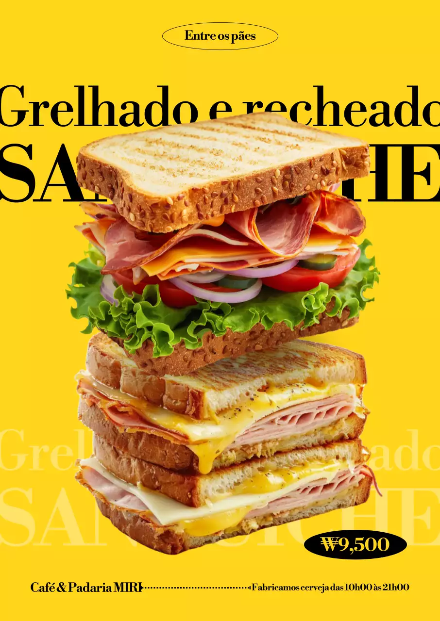 Anúncio do Yellow Pop Sandwich