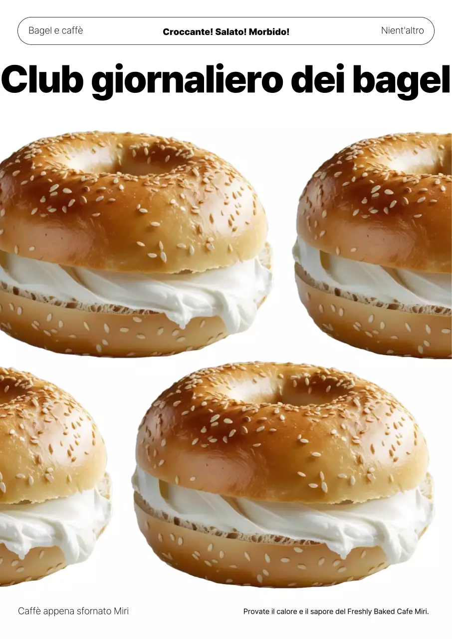 Pubblicità del bagel beige semplice