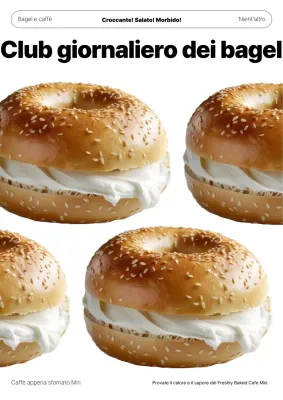 Pubblicità del bagel beige semplice
