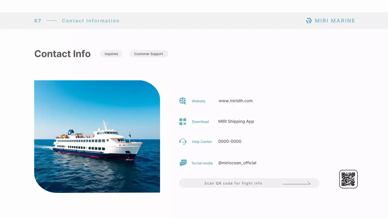 blue modern ferry catalogue