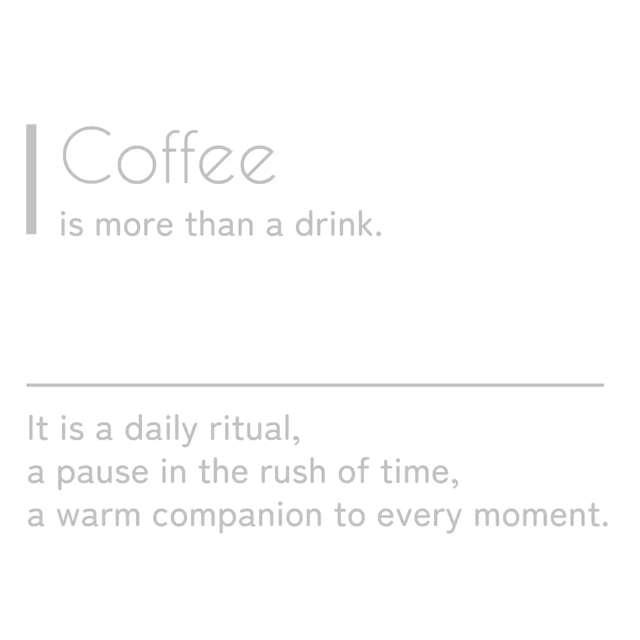 グレー シンプル コーヒー ステッカー 小さなテキスト