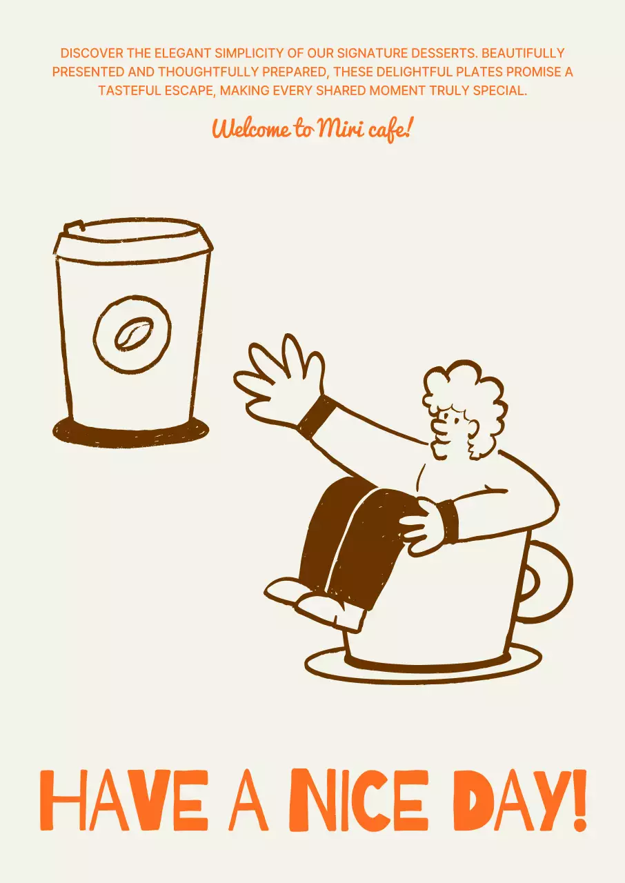 베이지 심플 카페 광고