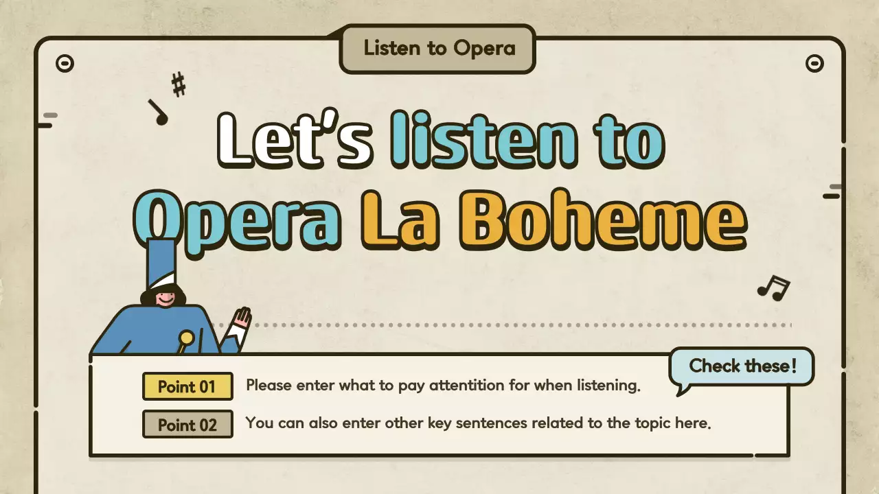 Beige Retro Music Class Invitation Presentation