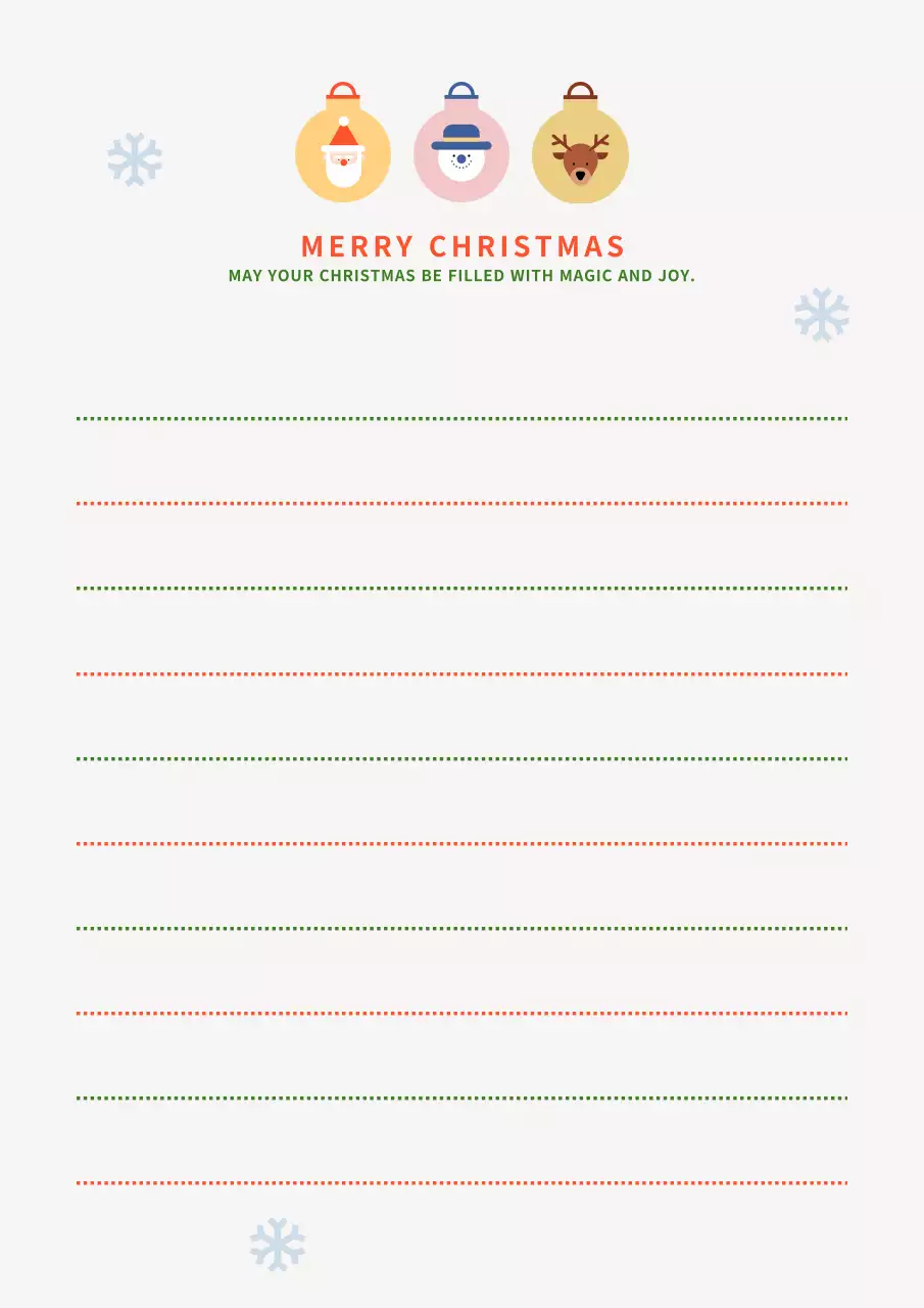 아이보리 아기자기한 크리스마스 편지