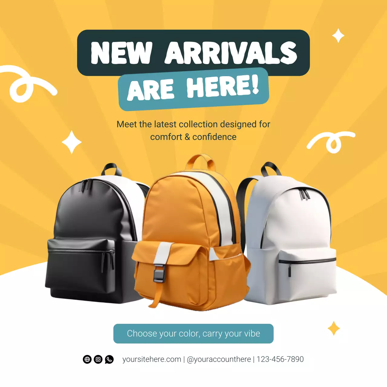 Orange Modern Backpack Promotion