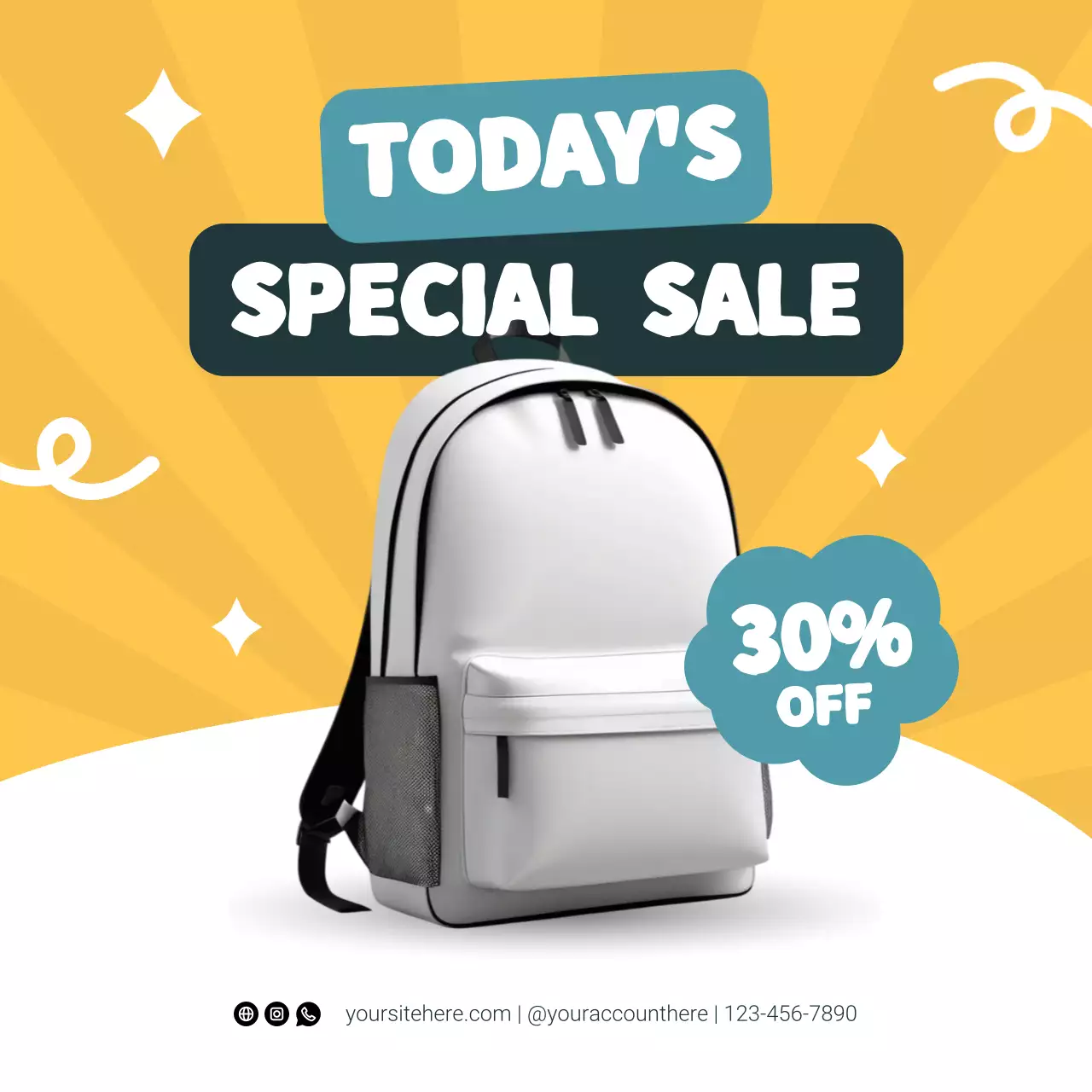 Yellow Modern Backpack Promotion