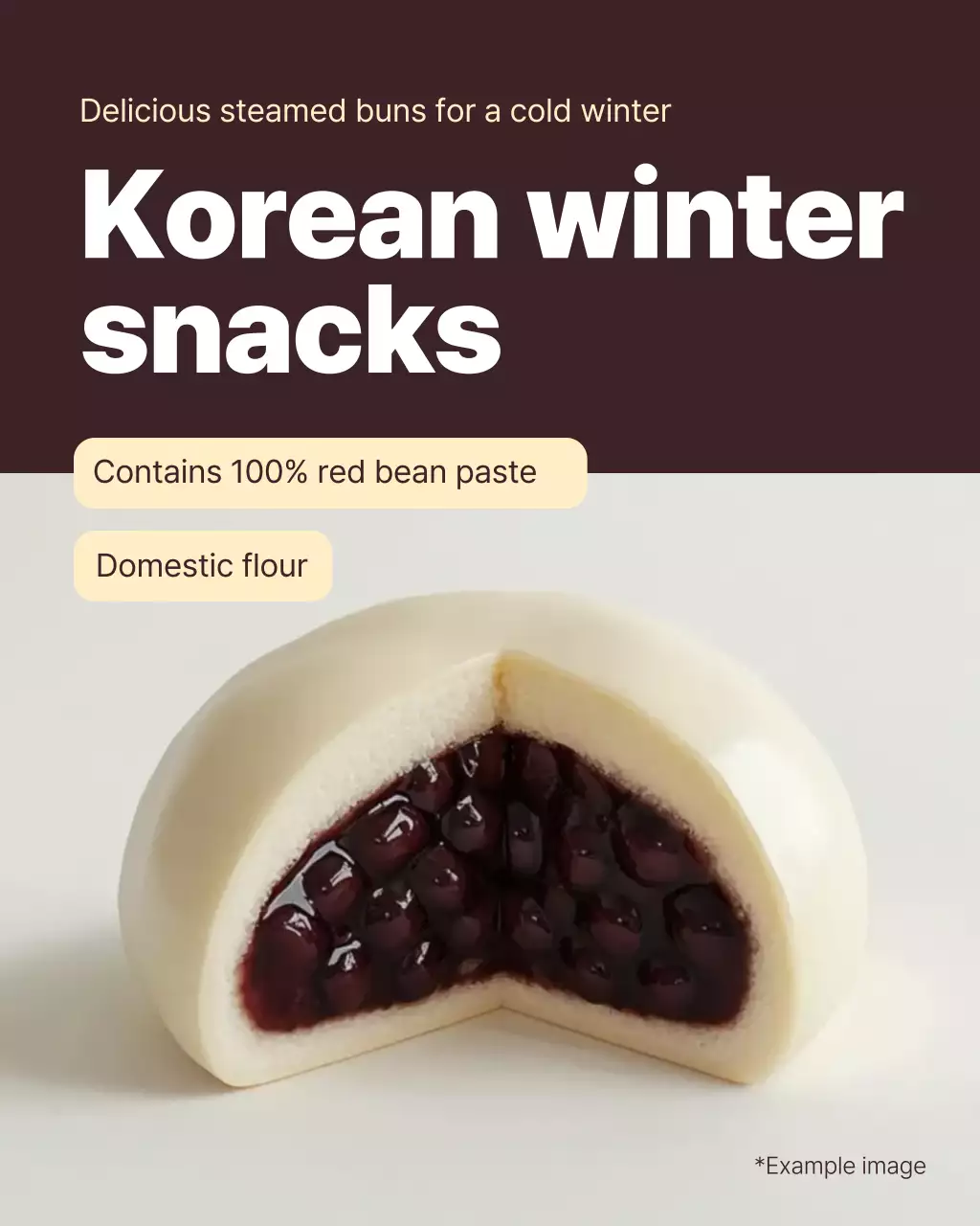 brown modern snacks advertisement