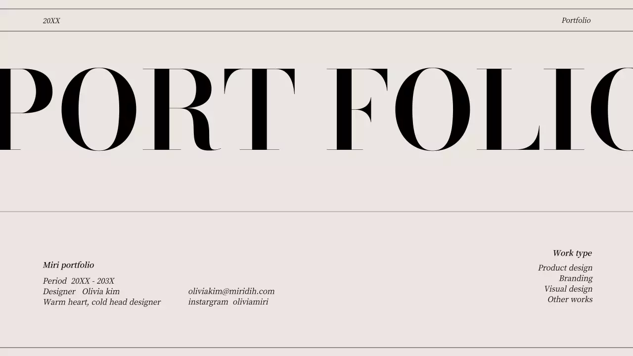 Beige Minimal Design Portfolio Presentation