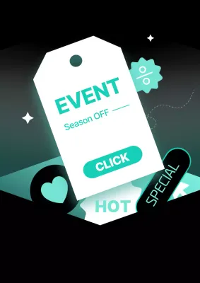 teal modern sale promotion