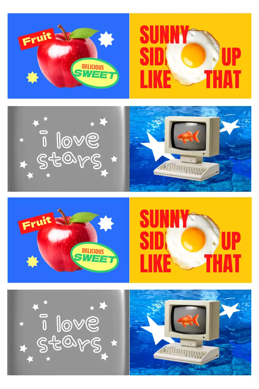 파랑 팝아트 그래픽디자인 광고