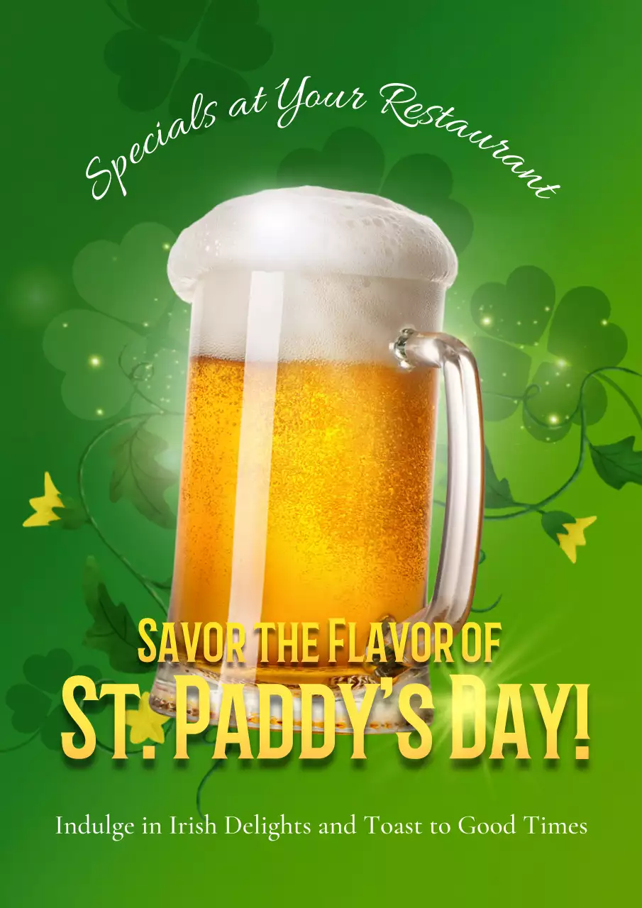 Promote a green St. Patrick's Day beer event