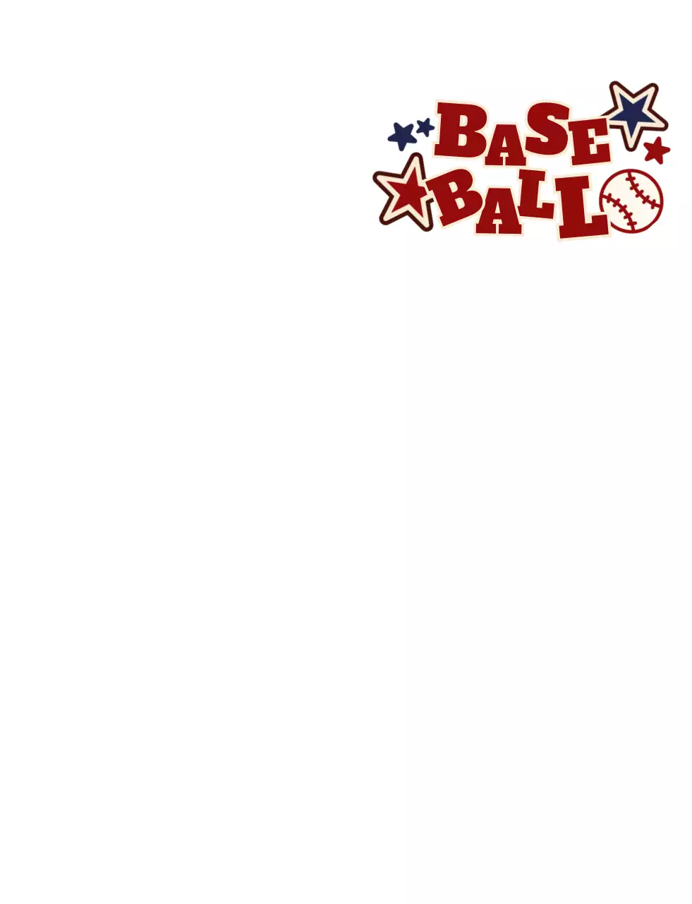 흰색 스포티 야구 로고 티셔츠