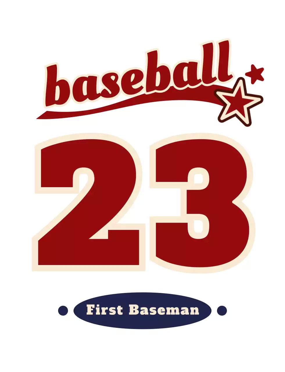 흰색 스포티 야구 로고 티셔츠