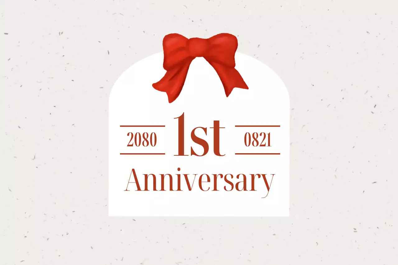 빨강 심플 기념 행사