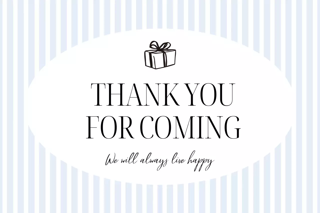 하늘색 심플 기념 답례품