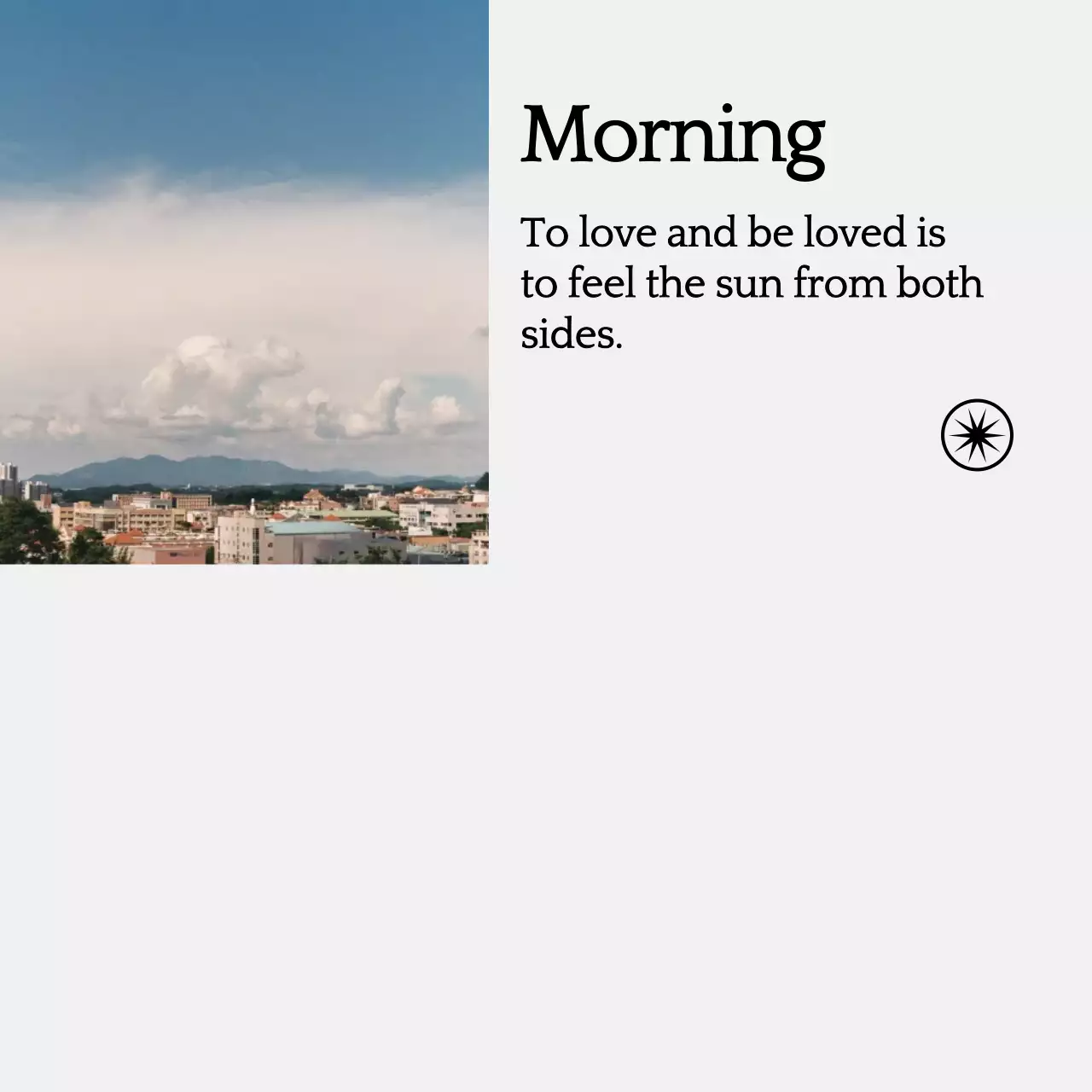 풍경사진과 감성적인 글이 있는 문구 메모