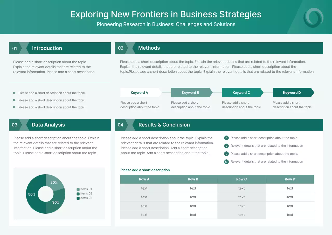Green Modern Economic Report Poster