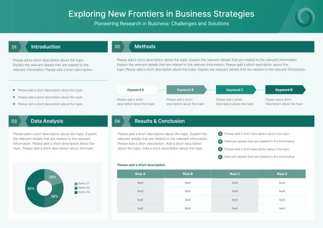 Green Modern Economic Report Poster