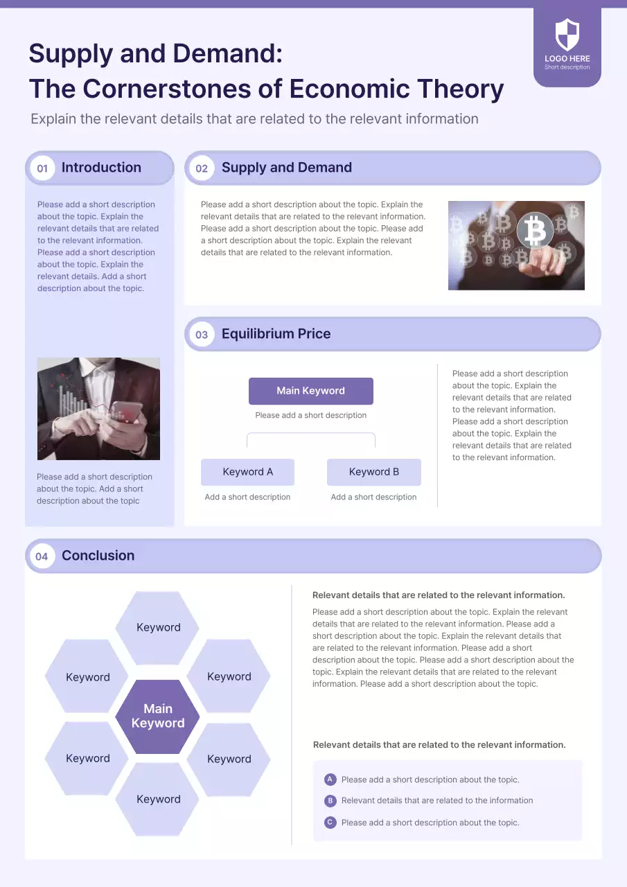 Purple Modern Economic Theory Guide Poster