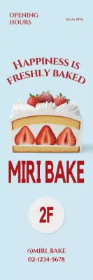 Anúncio da Padaria Simples Azul-Céu