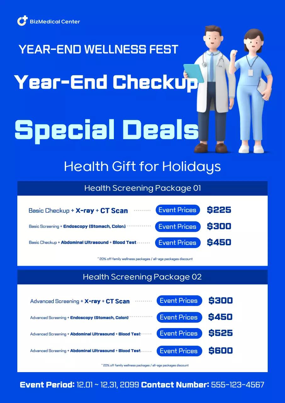 Khuyến mãi Khám sức khỏe hiện đại Blue