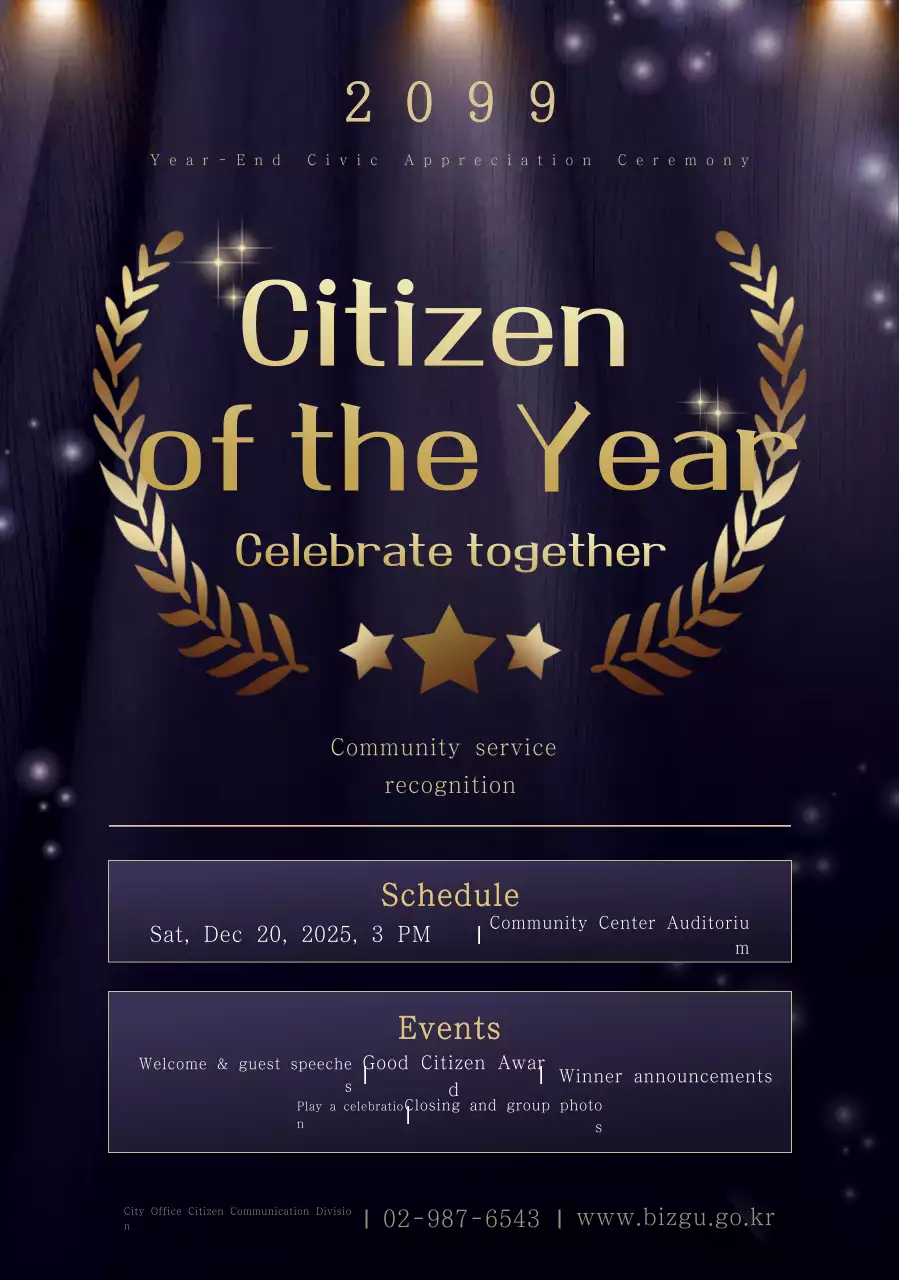 Blue Premium Gratitude Event Guide