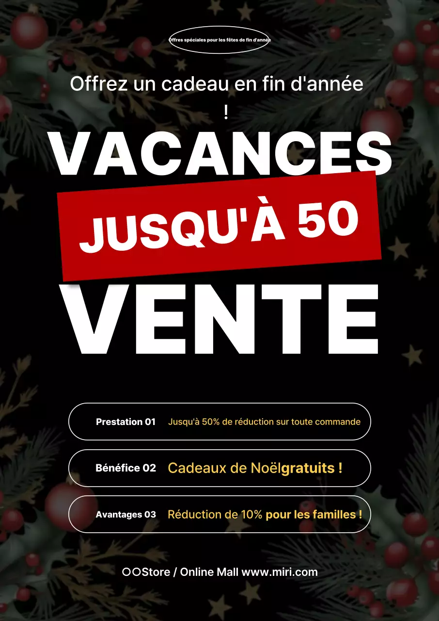 Promotion de fin d'année Black Simple