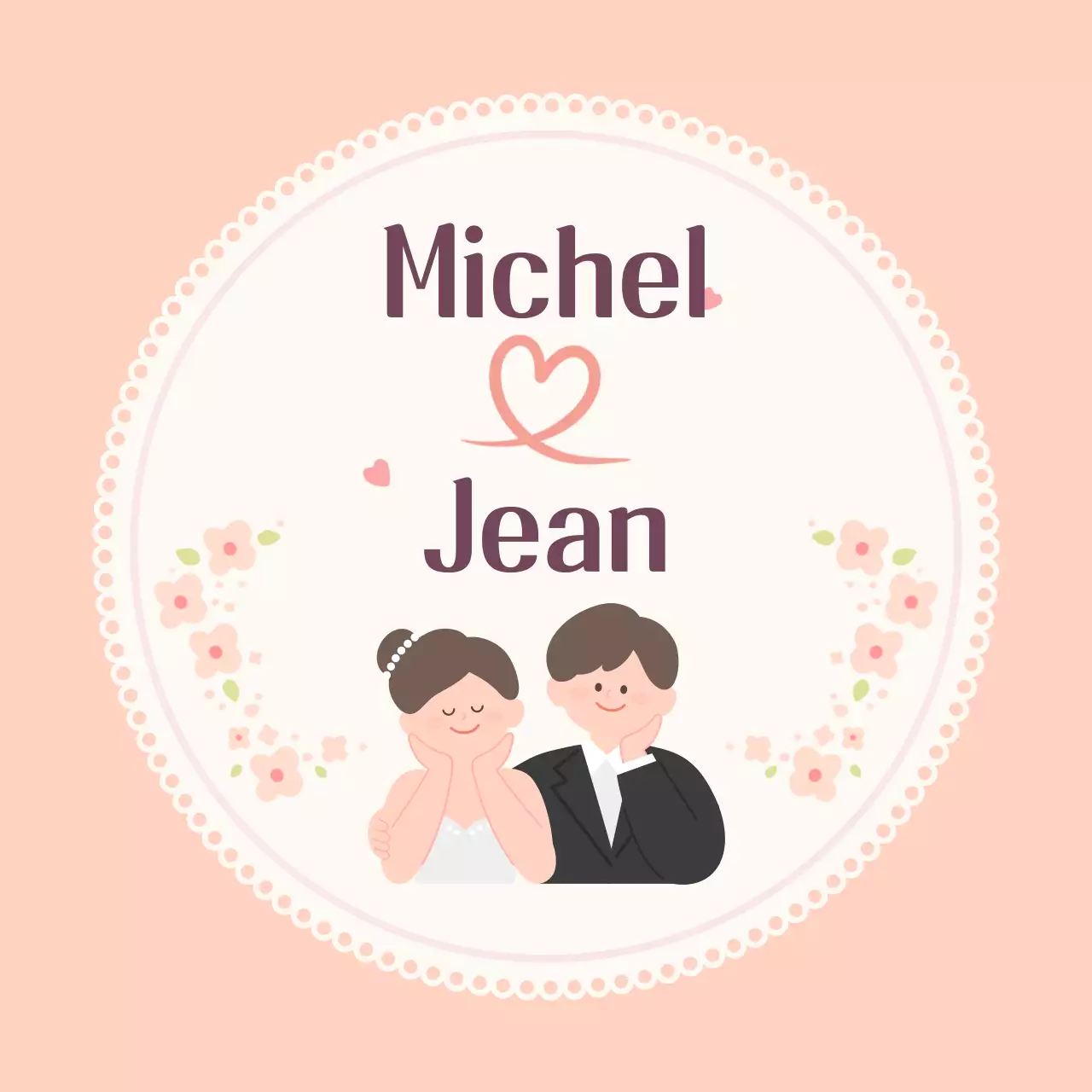 Invitation de mariage rose pour bébé